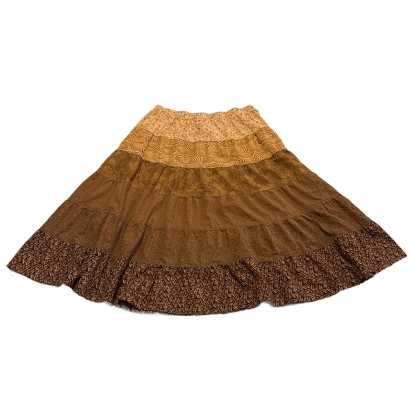 Handmade Brown Tiered Skirt Great condition - Picture 2 of 9